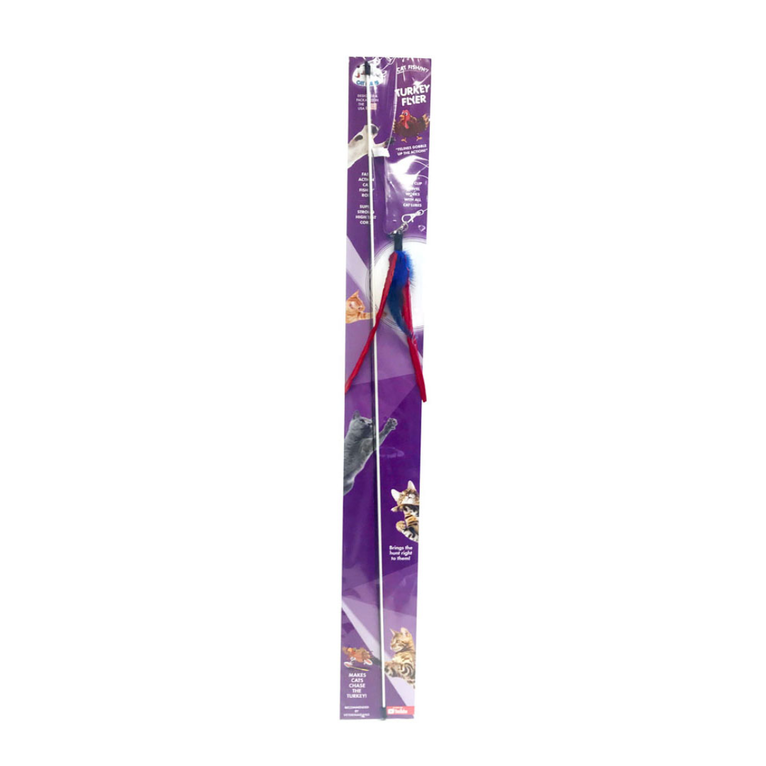 CAT LURES | Agace-chat avec plumes «Turkey Flyer»