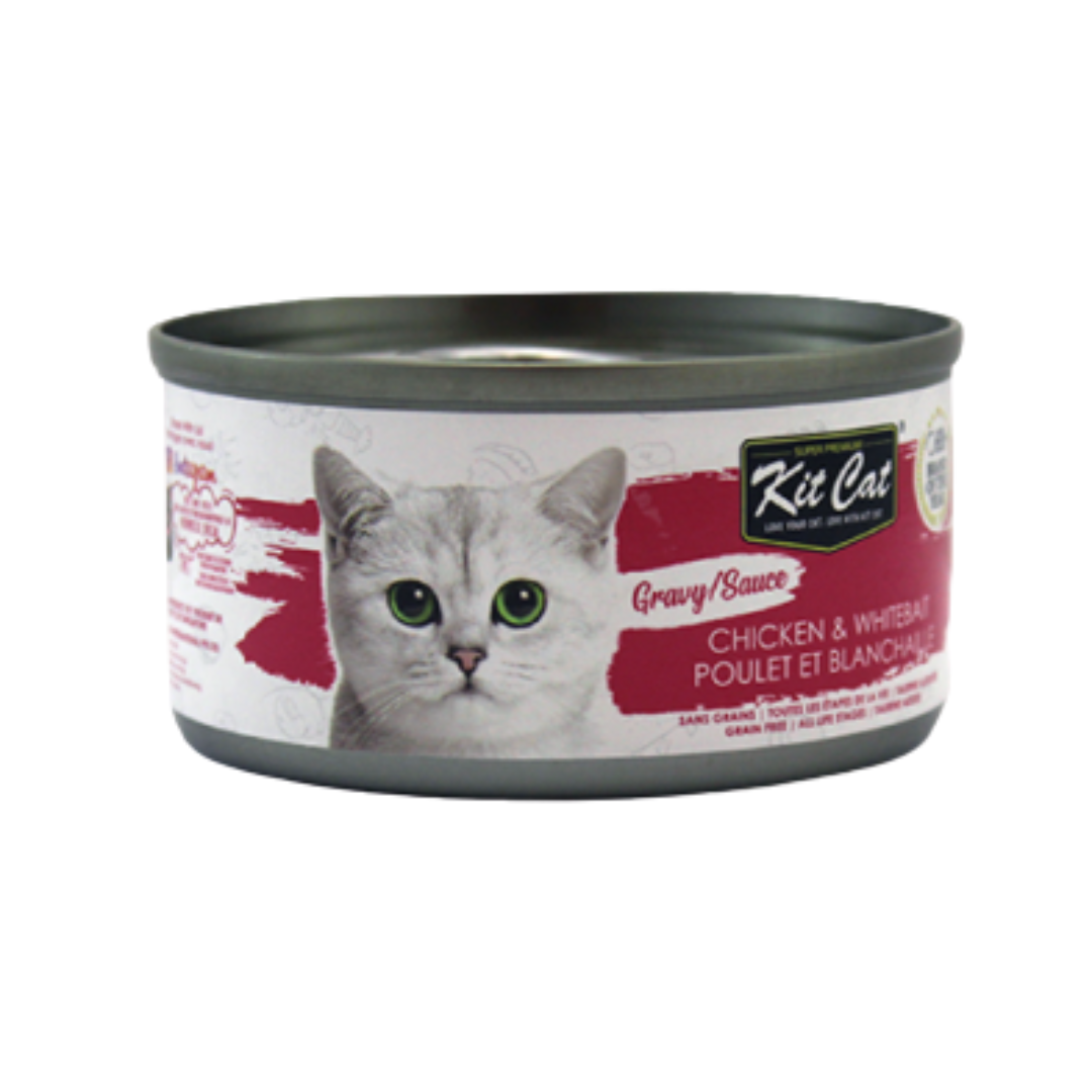 KIT CAT GRAVY SERIES | Chat, Poulet et blanchaille en sauce 70g