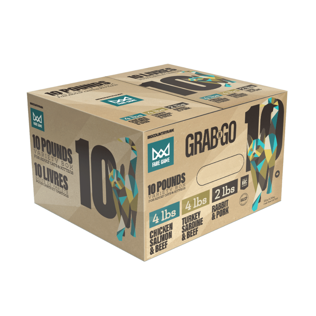 Big Country Raw | Fare Game Grab N Go 10lbs pour chats. Nature Animale, votre référence en alimentation et sports canin à Mascouche.
