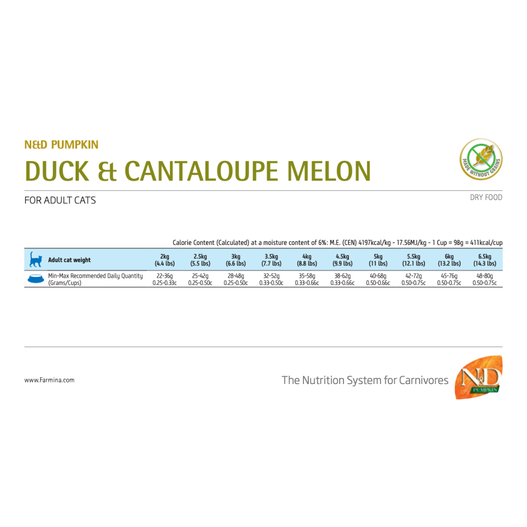 FARMINA N&D | S/G Chat, citrouille et canard 1.5kg