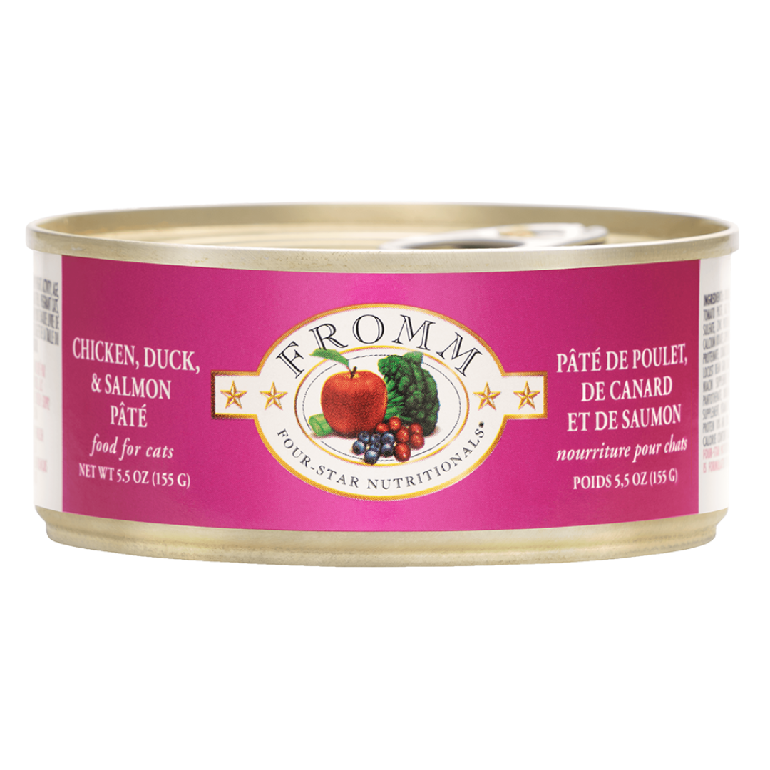 FROMM 4 STAR | Chat, Pâté de poulet, canard et saumon 5.5 oz