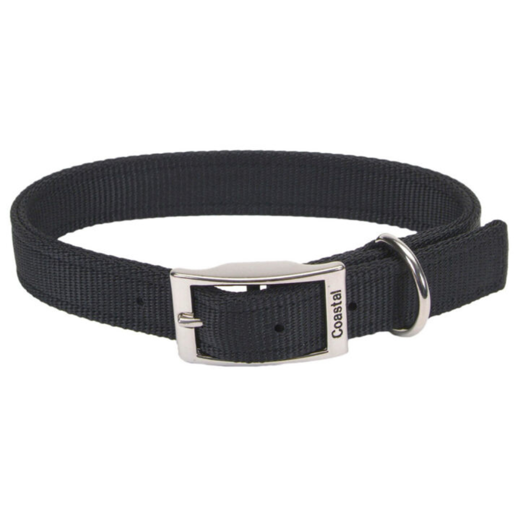 COASTAL | Collier nylon double 1" noir