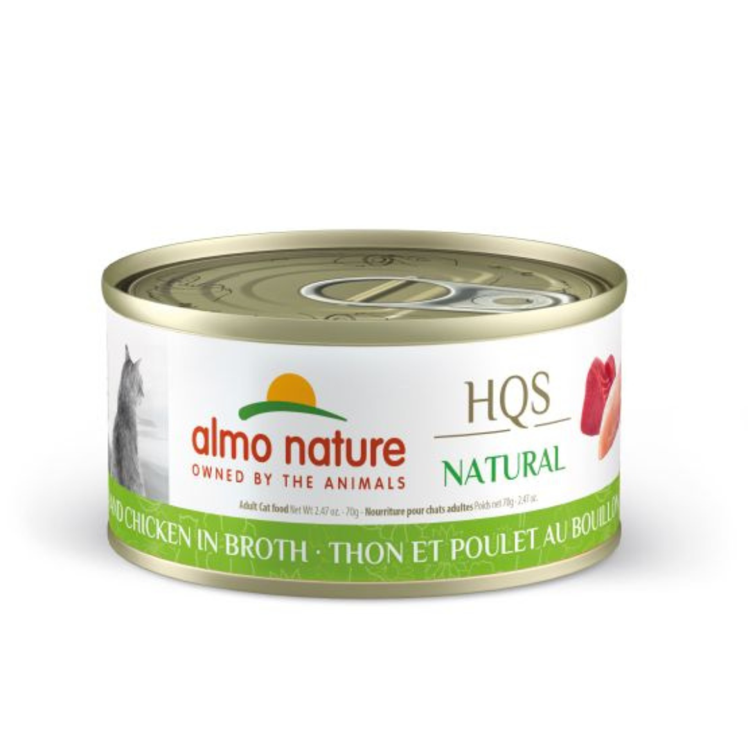 ALMO NATURE | NATURAL HQS Thon et poulet au bouillon 70g