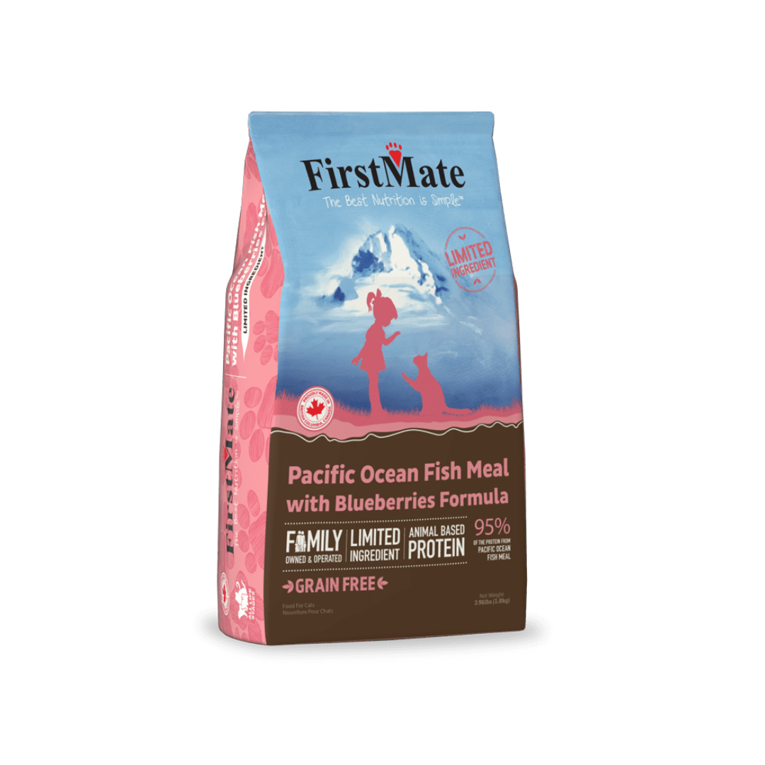 FIRSTMATE | Chat Poisson d'océan et bleuet. Nature Animale, votre référence en alimentation animale au Québec.