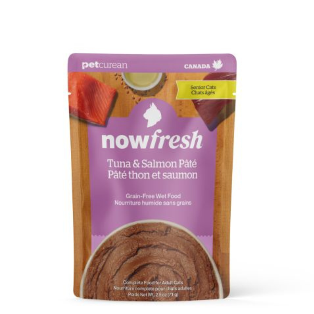 NOW FRESH | Chat âgé, nourriture humide S/G Pâté thon & saumon 2.5 oz