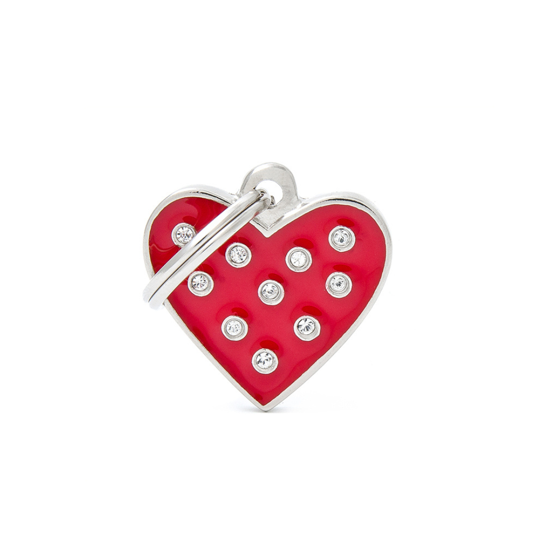 MY FAMILY | Collection Chic, médaille coeur strass