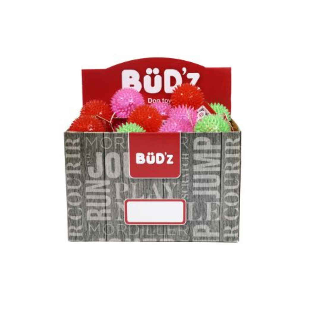 Bud'z | Balle à pointes en coutchouc (couleurs variées)