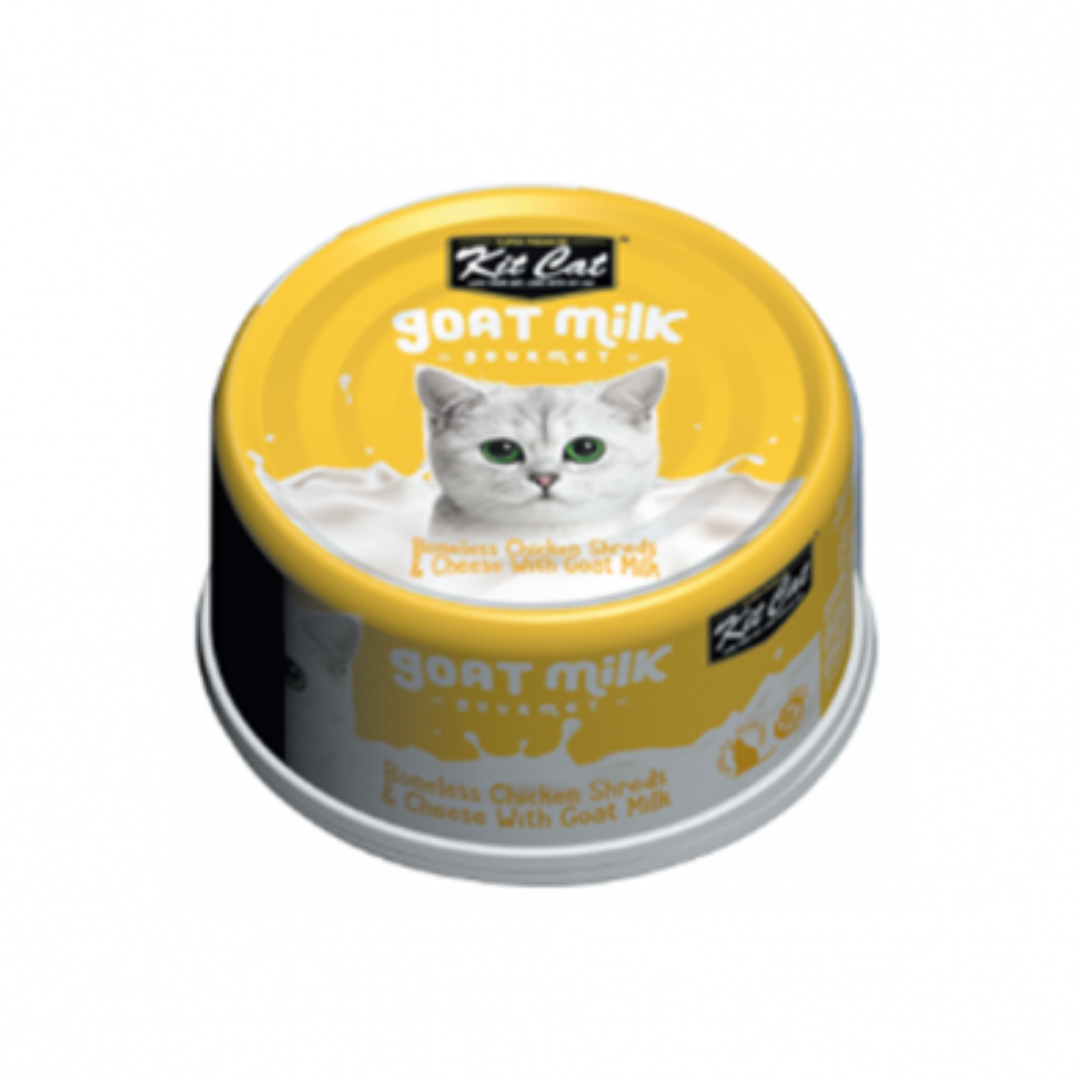 KIT CAT GOAT MILK GOURMET | Chat, Lait de chèvre, poulet et fromage 70g