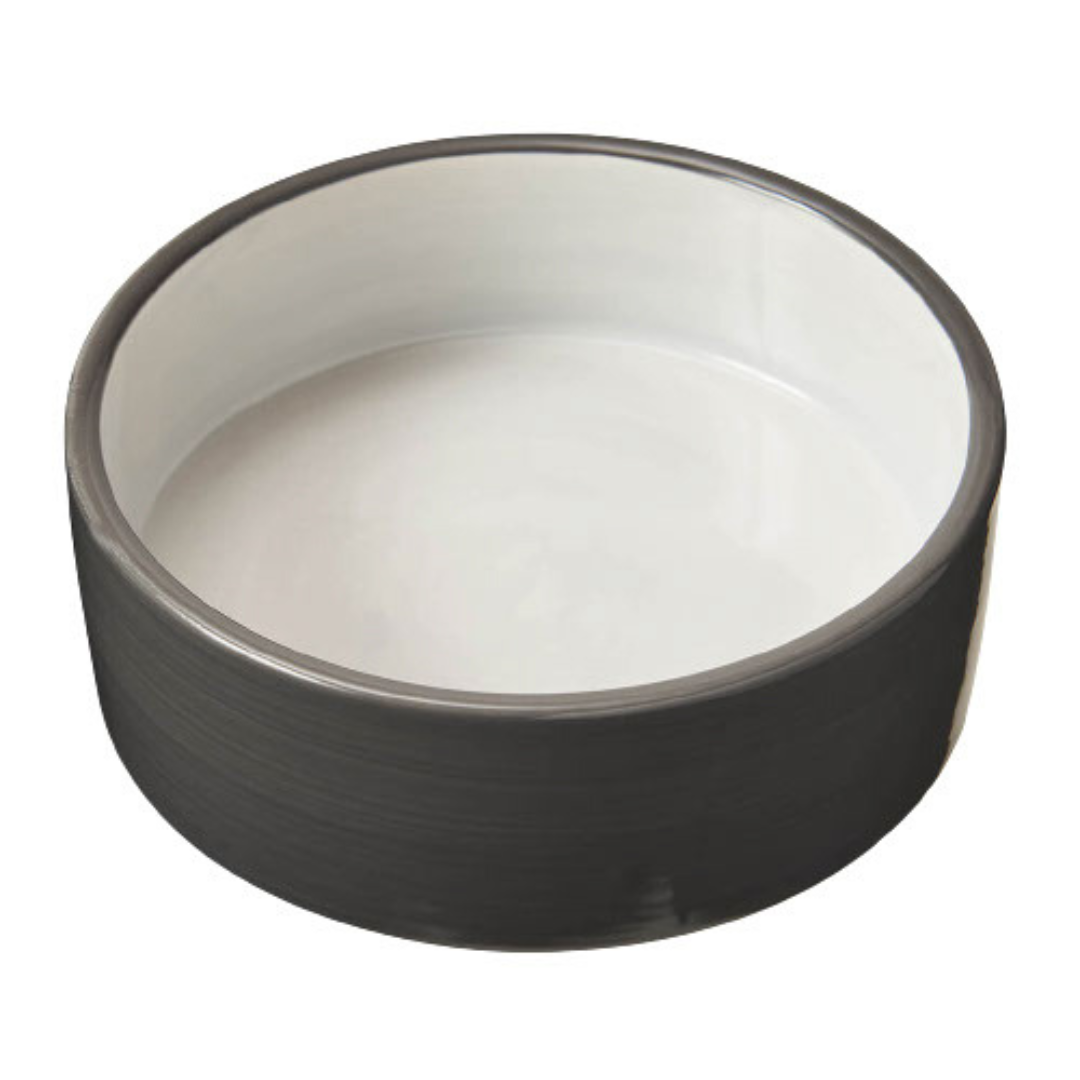 Bol céramique pour chien gris 5"