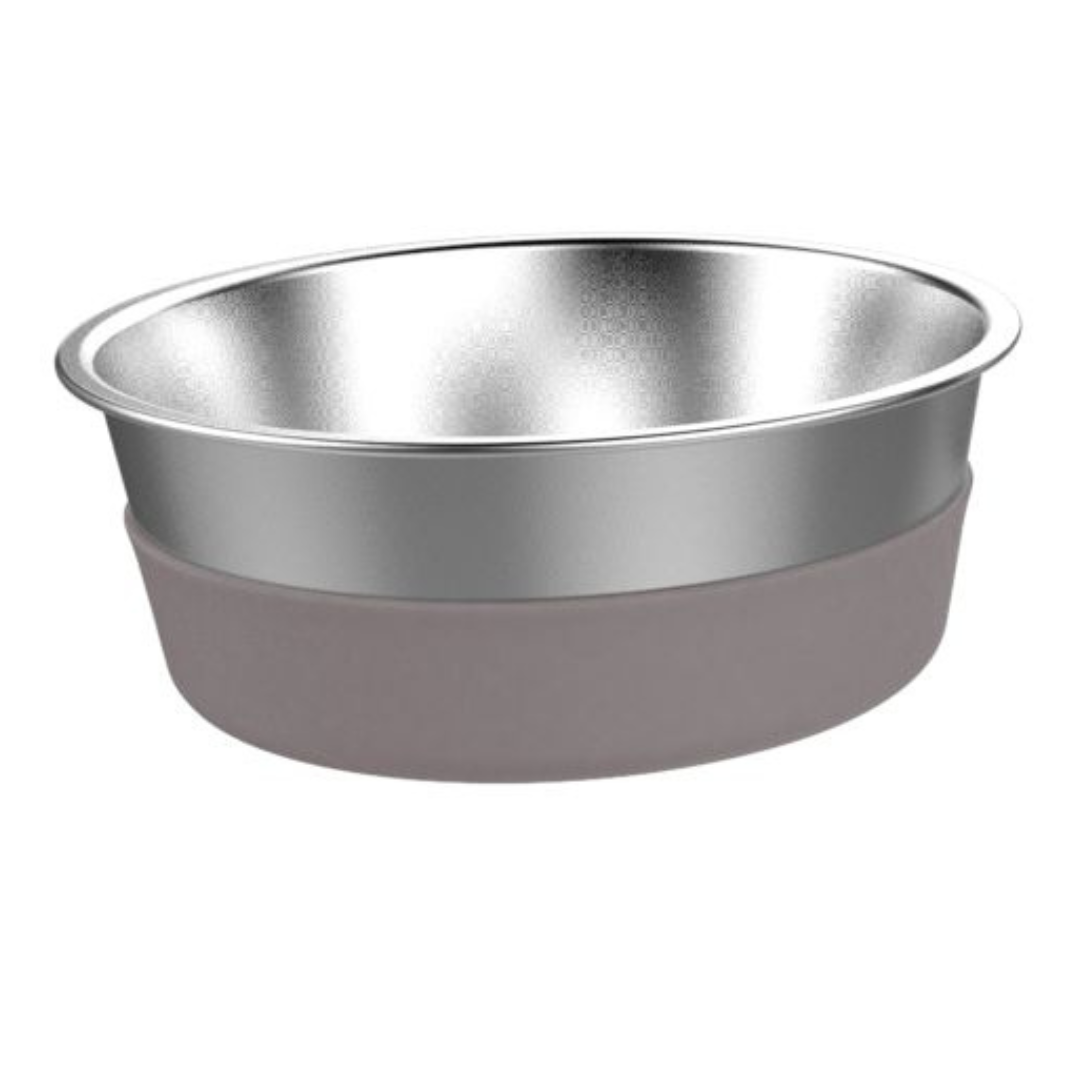 MESSY MUTTS | Bol inox. base silicone gris