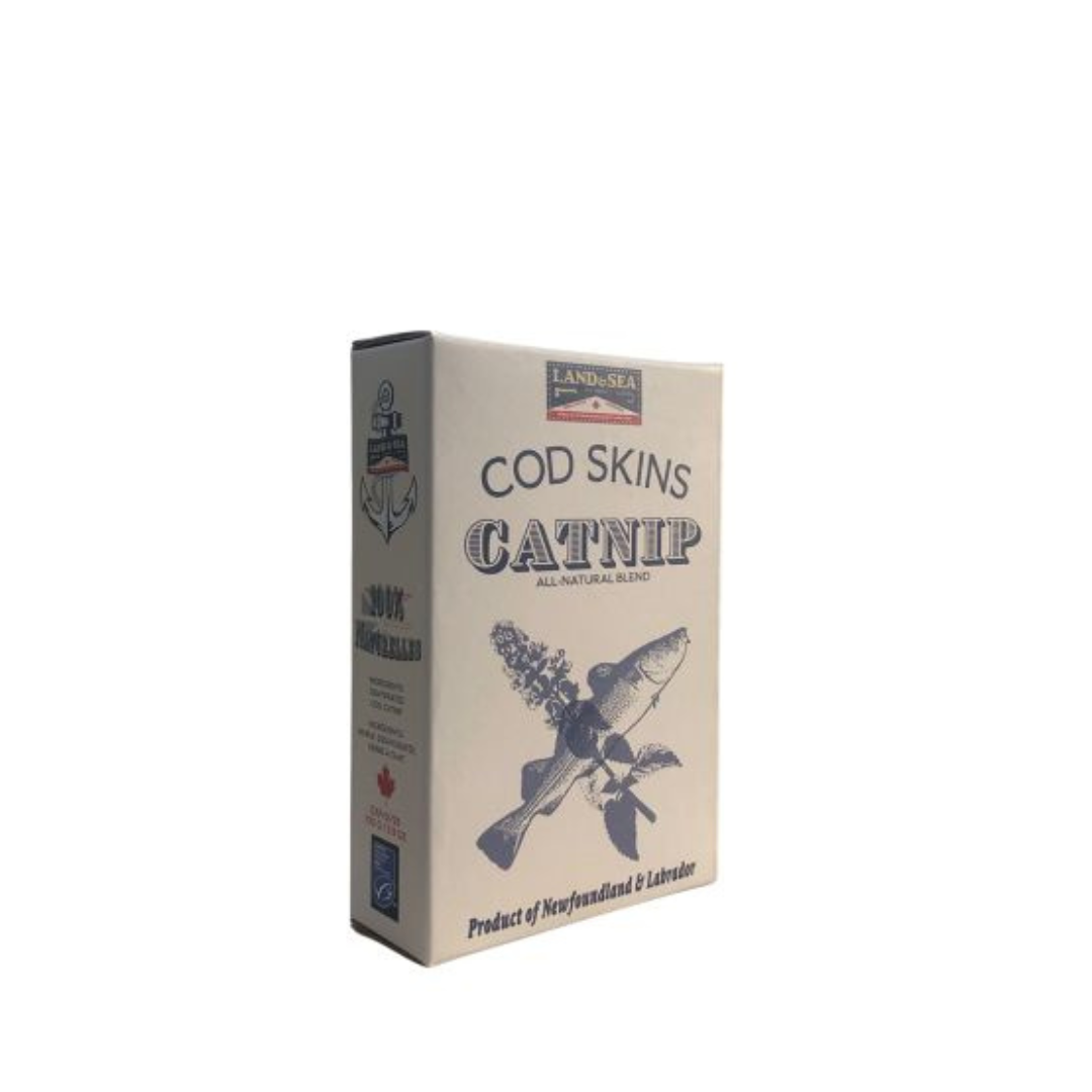 LAND&SEA | Chat, Garniture repas morue/herbe à chat 25g