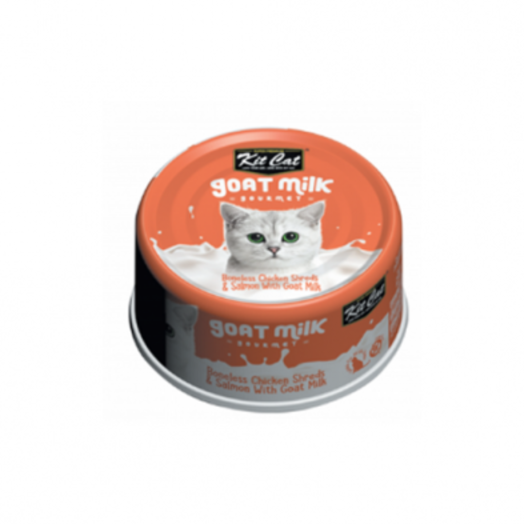 KIT CAT GOAT MILK GOURMET | Chat, Lait de chèvre, poulet et saumon 70g