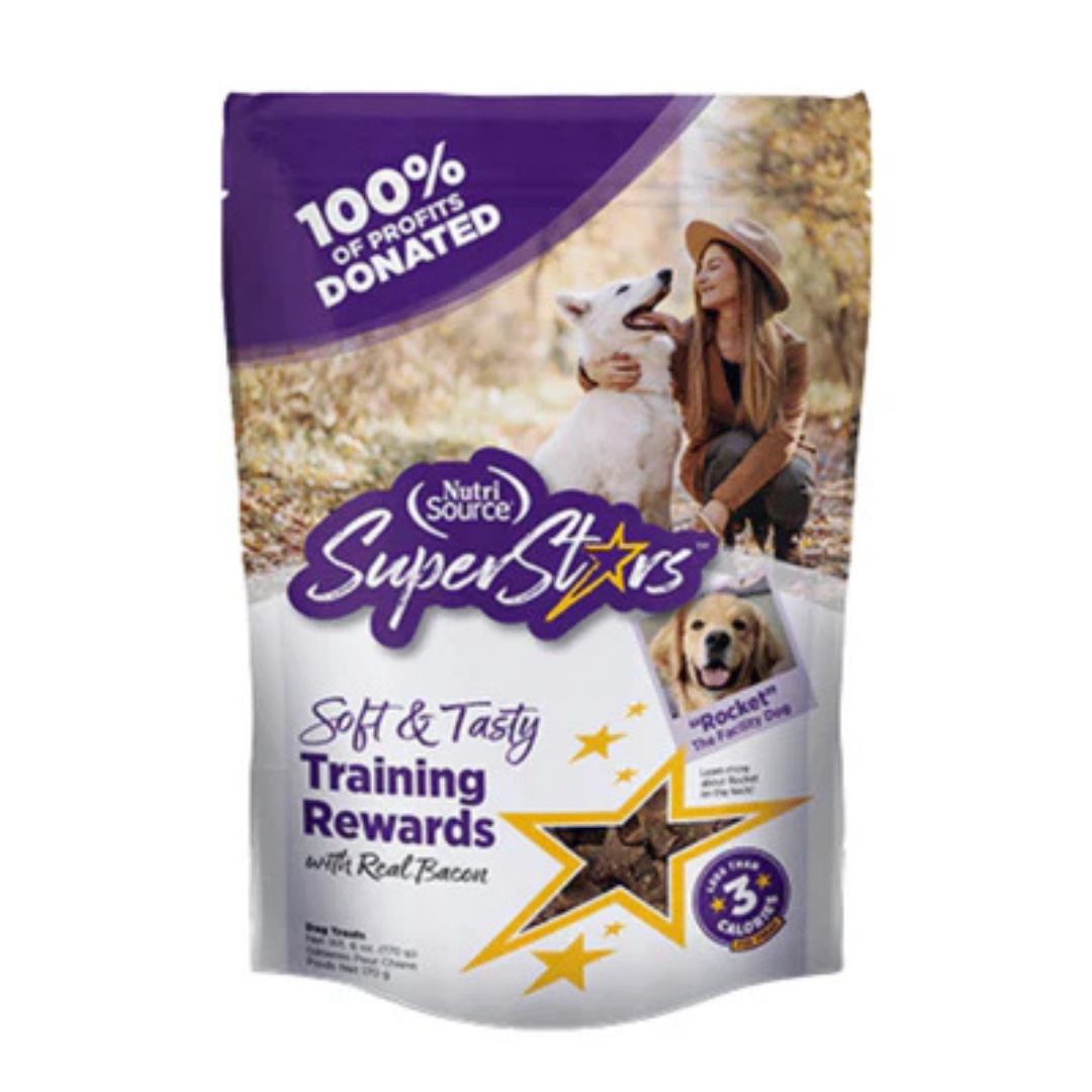 NUTRISOURCE | SuperStars gâteries d'entraînement au bacon 6oz