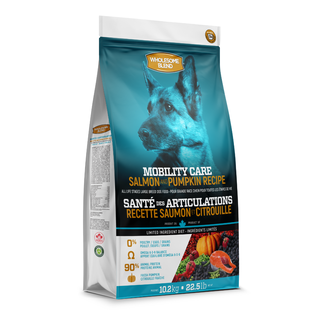 Wholesome Blend | Sans grains, Saumon et citrouille (mobilité) 10.2kg