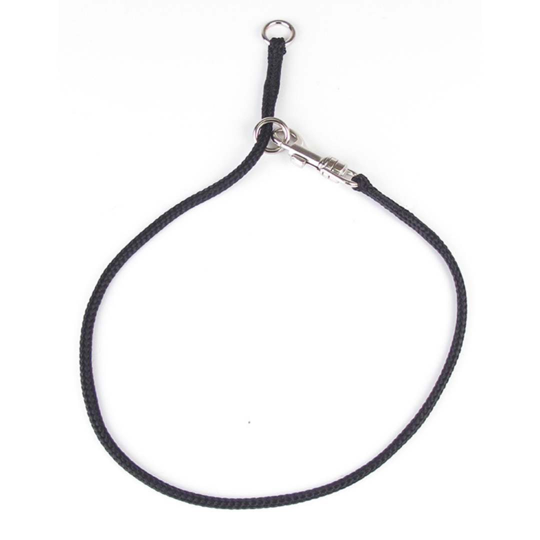 Collier étrangleur HUNTER avec mousqueton intégré et corde robuste. Nature Animale, votre référence en alimentation et sports canin à Mascouche.