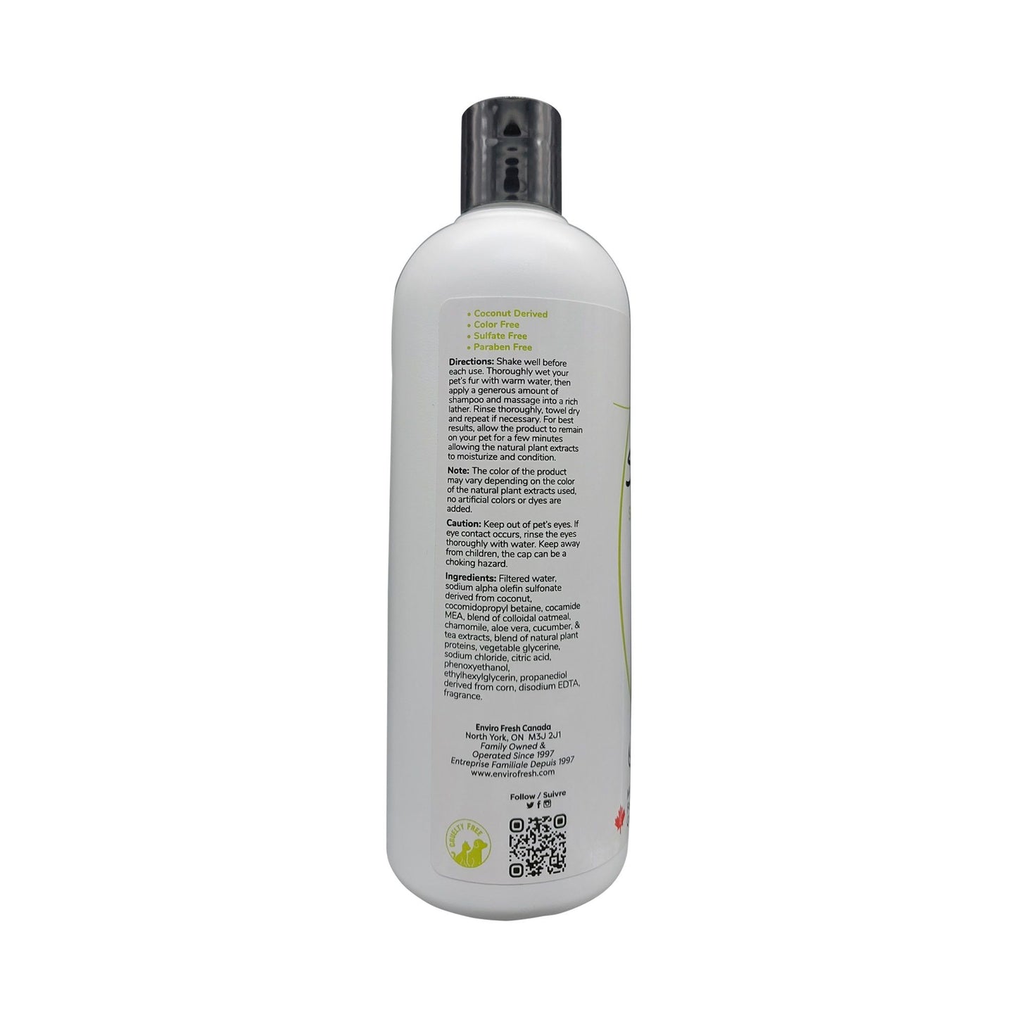 ENVIROFRESH | Shampoing pour chien brillance aloes & thé blanc 380 ml