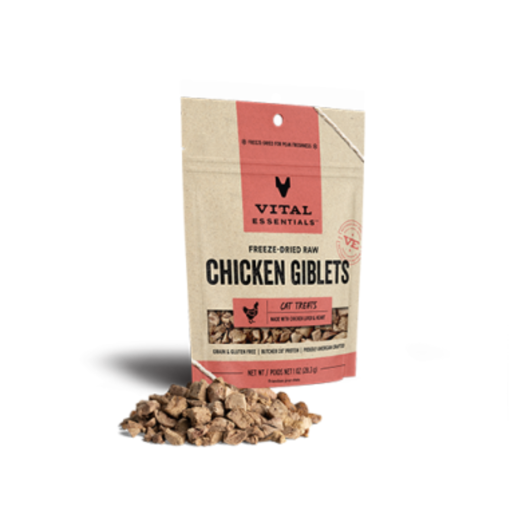VITAL ESSENTIALS | Chat, Bouchées d'abats de poulet lyophilisées 1 oz