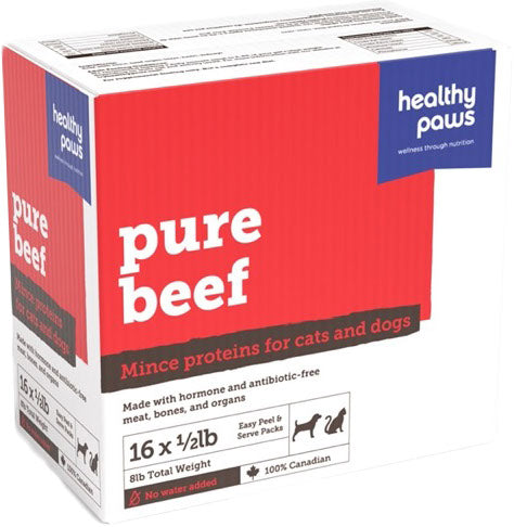 HEALTHY PAWS | Pur boeuf 16 x 1/2lb