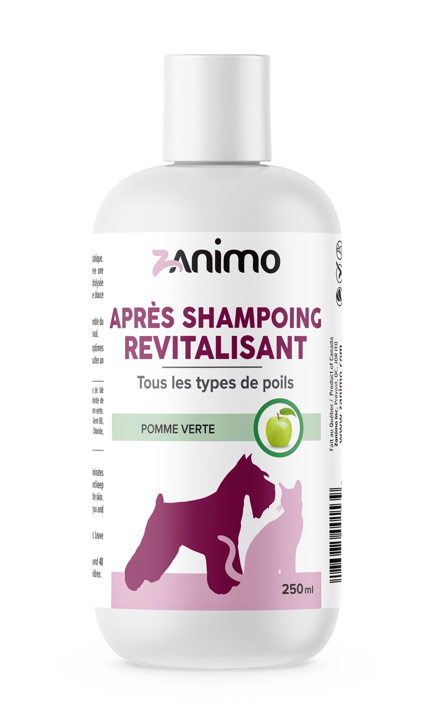 ZANIMO | Après-shampoing revitalisant Pomme verte 250ml