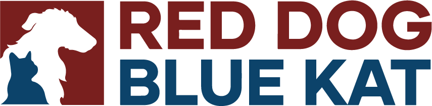 Red dog Blue cat chien