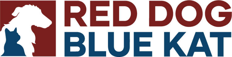 Red dog Blue cat chien