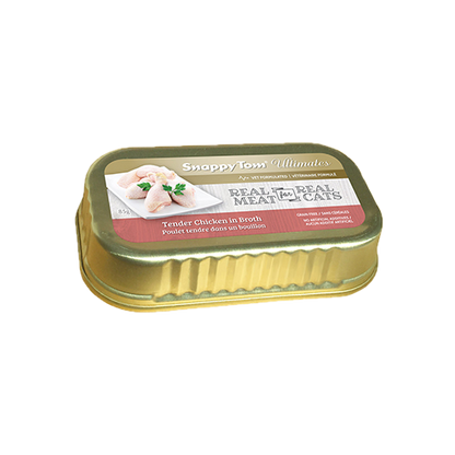 SNAPPY TOM | Conserve pour chats ultimate poulet dans un bouillon 85g. Nature Animale, votre référence en alimentation animale à Mascouche.