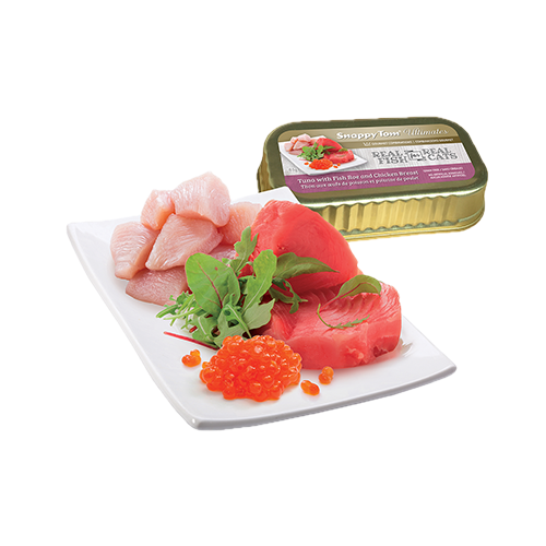 SNAPPY TOM | Conserve ultimate pour chats thon avec oeufs de poisson et poulet 85g. Nature Animale, votre référence en alimentation animale à Mascouche.
