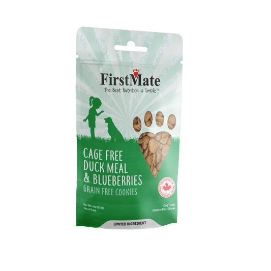 FIRSTMATE | Gâteries canard bleuet. Nature Animale, votre référence en alimentation animale à Mascouche.
