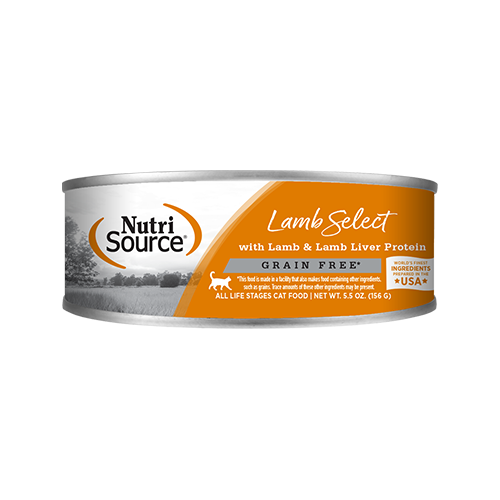 NUTRISOURCE | Pâté sans grains agneau et foie pour chat 156g. Nature Animale, votre référence en alimentation animale à Mascouche.