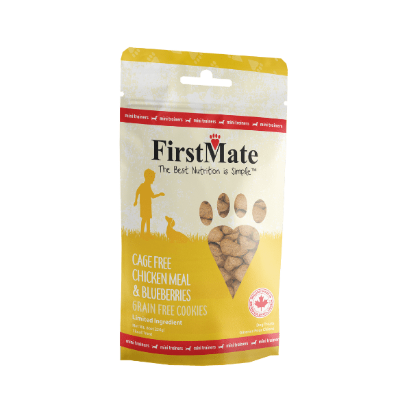 FIRSTMATE | Gâteries mini poulet bleuet. Nature Animale, votre référence en alimentation animale à Mascouche.