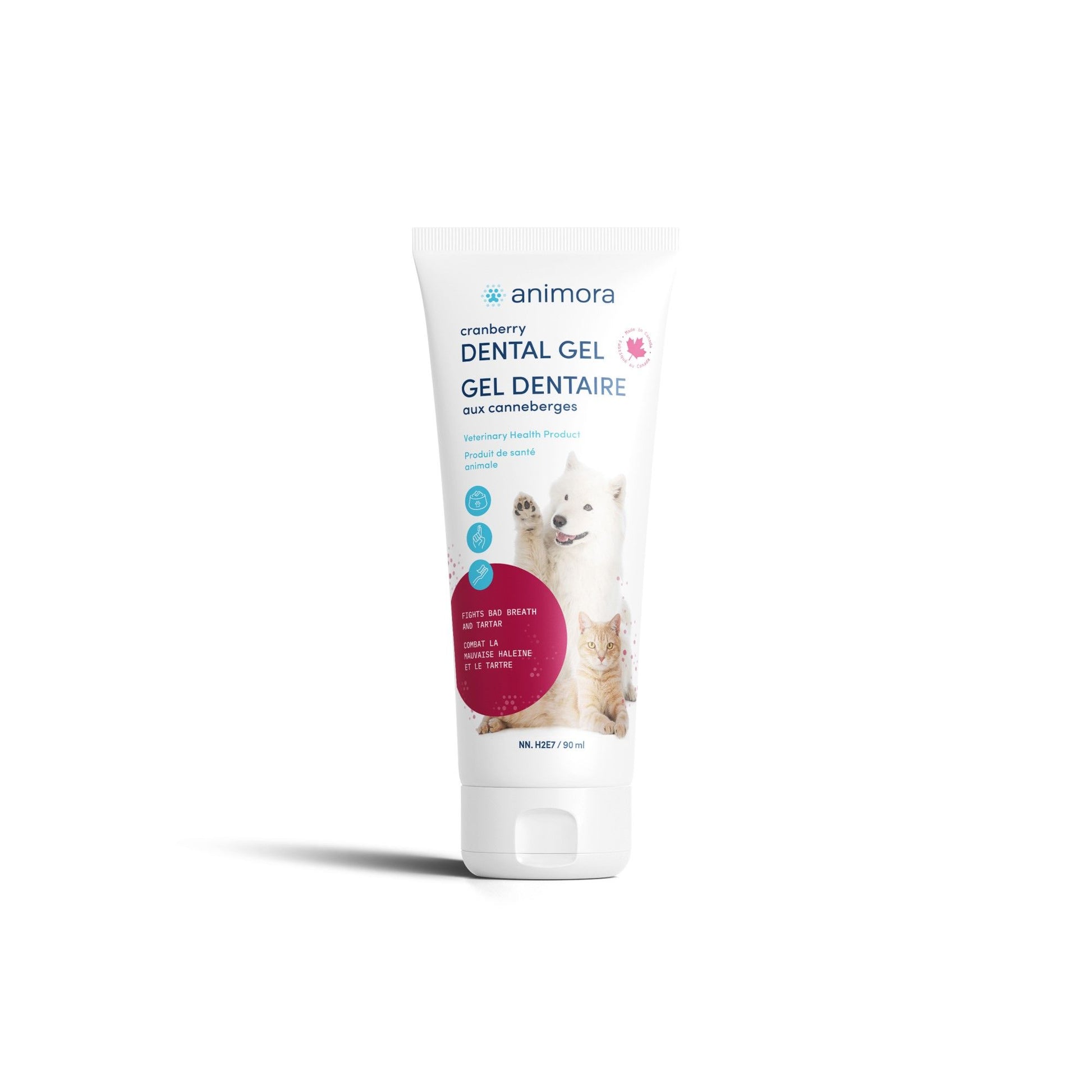 ANIMORA | Gel dentaire canneberge 90ml pour chiens et chats. Nature Animale, votre référence en alimentation animale et sport canin à Mascouche.