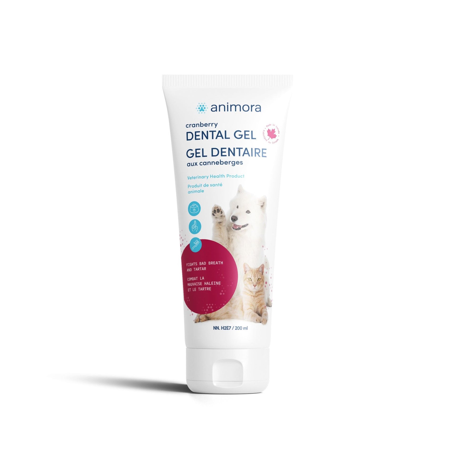 ANIMORA | Gel dentaire canneberge 200ml pour chiens et chats. Nature Animale, votre référence en alimentation animale et sport canin à Mascouche.