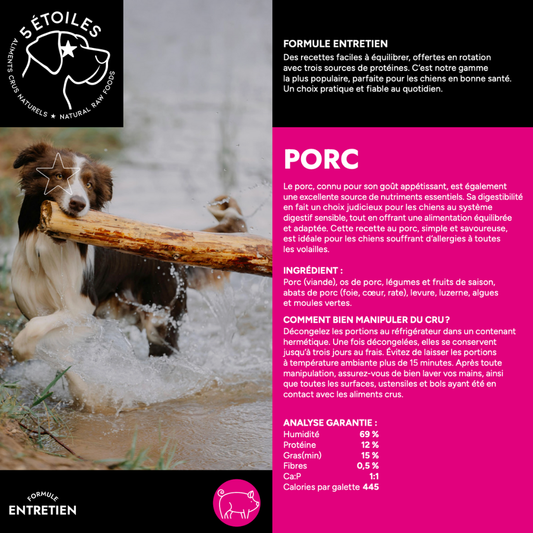 Aliments 5 Etoiles entretien porc 10 lbs