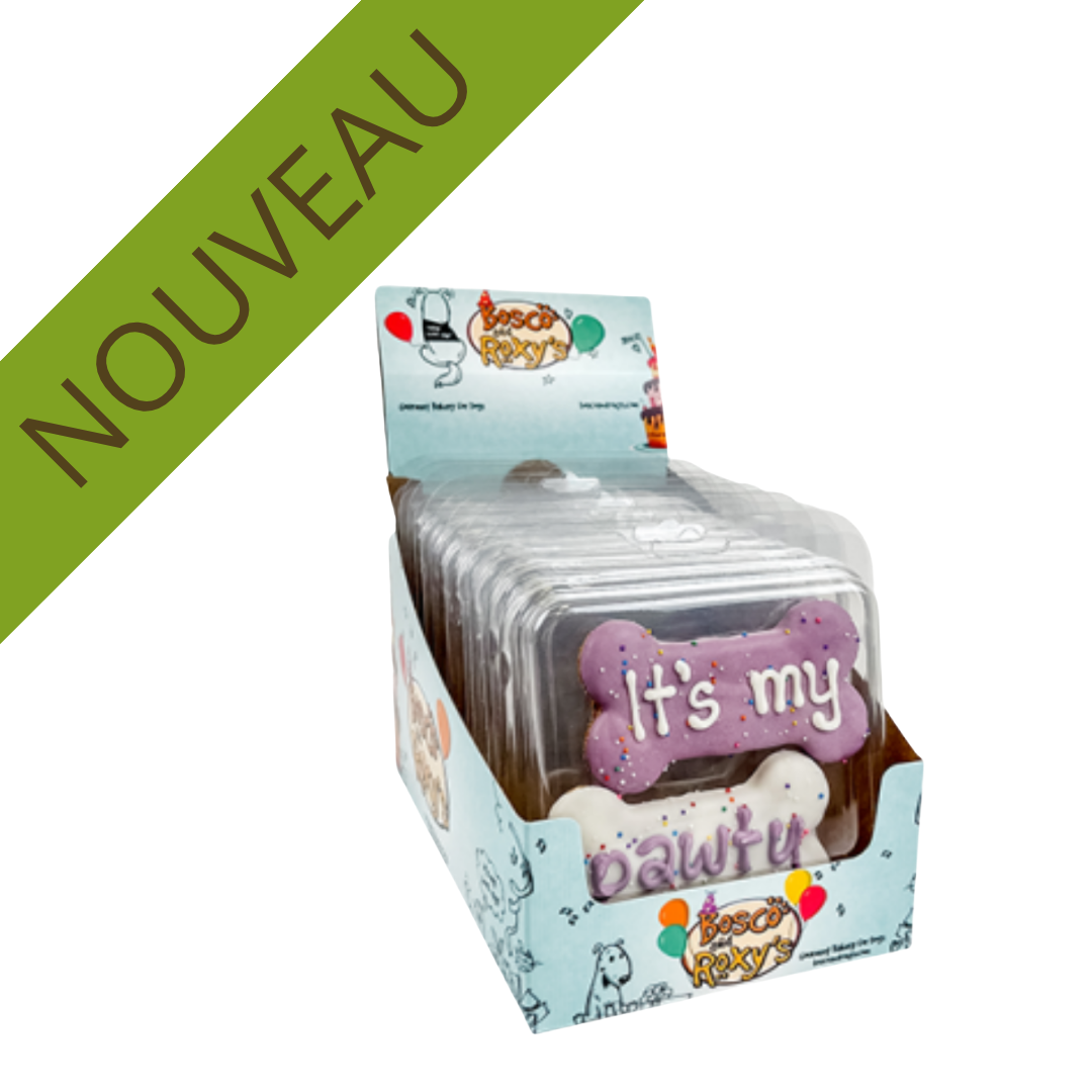 BOSCO & ROXY | Biscuits "It's my pawty" (emballage de 2) Nature Animale