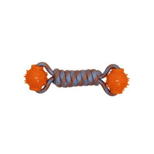BUD'Z | Jouet de corde flottante Haltère orange et bleu