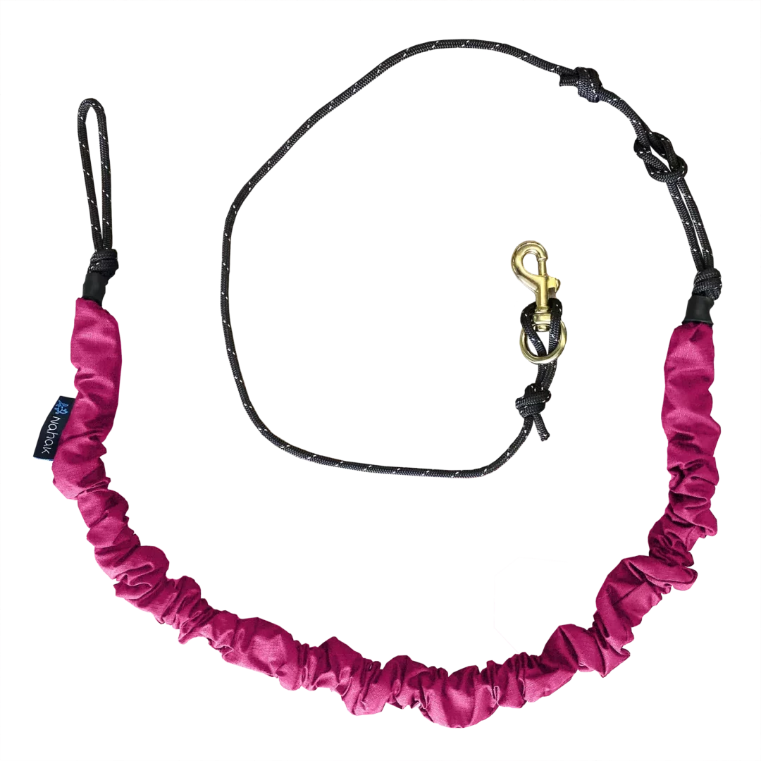 NAHAK | Ligne bungee rose pour bikejoring. Nature Animale, votre référence en alimentation animale à Mascouche.