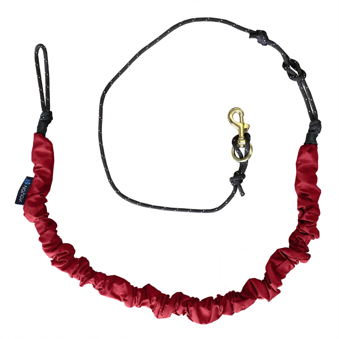 NAHAK | Ligne bungee rouge pour bikejoring. Nature Animale, votre référence en alimentation animale à Mascouche.