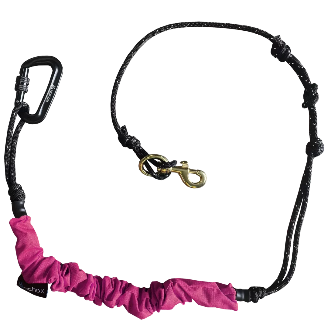 NAHAK | Ligne bungee multisports rose pour chien. Nature Animale, votre référence en alimentation animale à Mascouche.