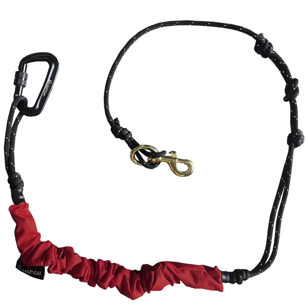 NAHAK | Ligne bungee multisports rouge pour chien. Nature Animale, votre référence en alimentation animale à Mascouche.