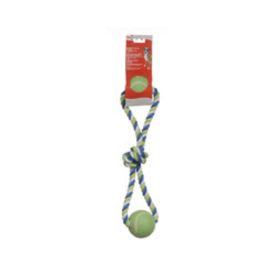DOG IT | 2 balles tennis avec corde 18"