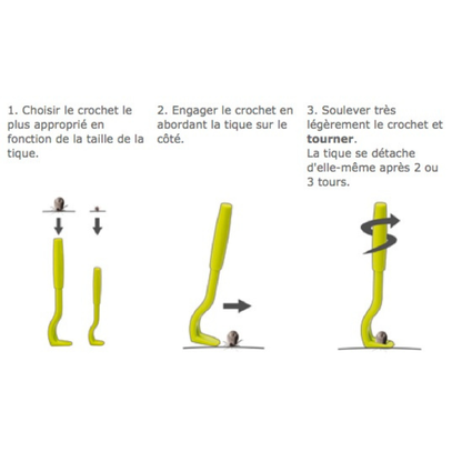 TICK TWISTER | Ensembe 3 crochets à tiques