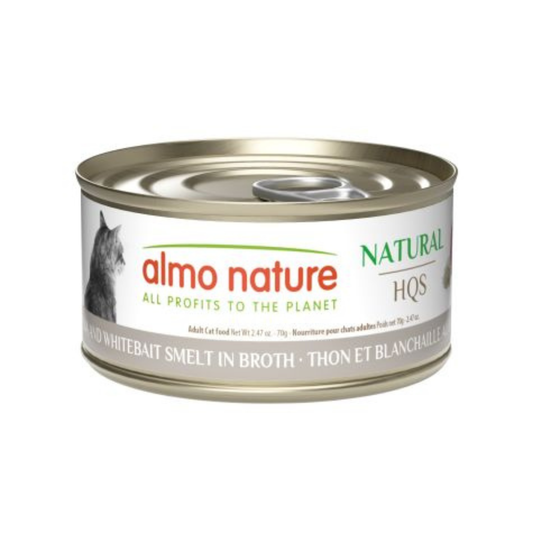 ALMO NATURE | NATURAL HQS Thon et blanchaille au bouillon 70g