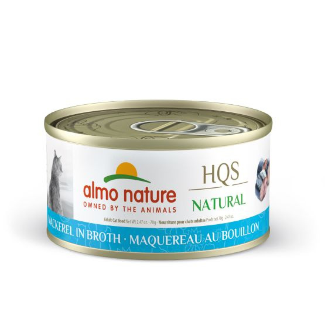 ALMO NATURE | NATURAL HQS Maquereau au bouillon 70g
