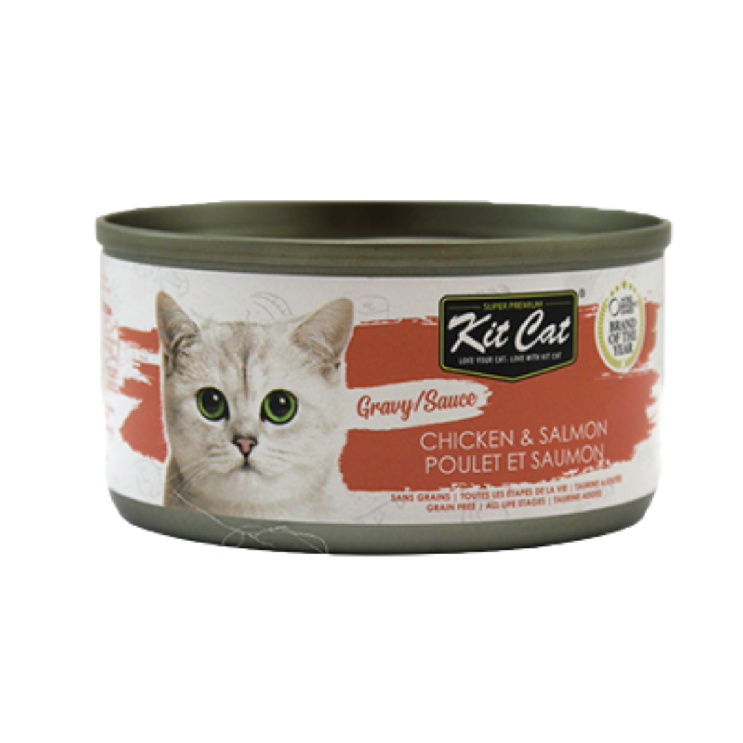 KIT CAT GRAVY SERIES | Chat, Poulet et saumon 70g