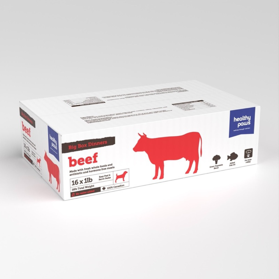 HEALTHY PAWS | Boîte diner boeuf 16lbs