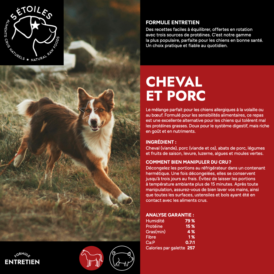 5 ÉTOILES | Cheval et porc 10lbs