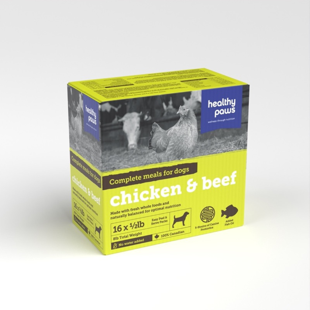HEALTHY PAWS | Poulet et boeuf 16 x 1/2lb