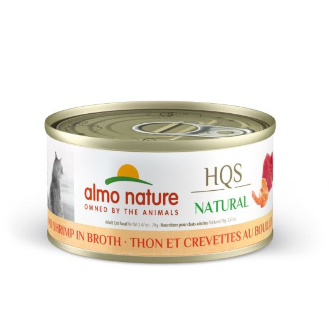 ALMO NATURE | NATURAL HQS Thon et crevette au bouillon 70g