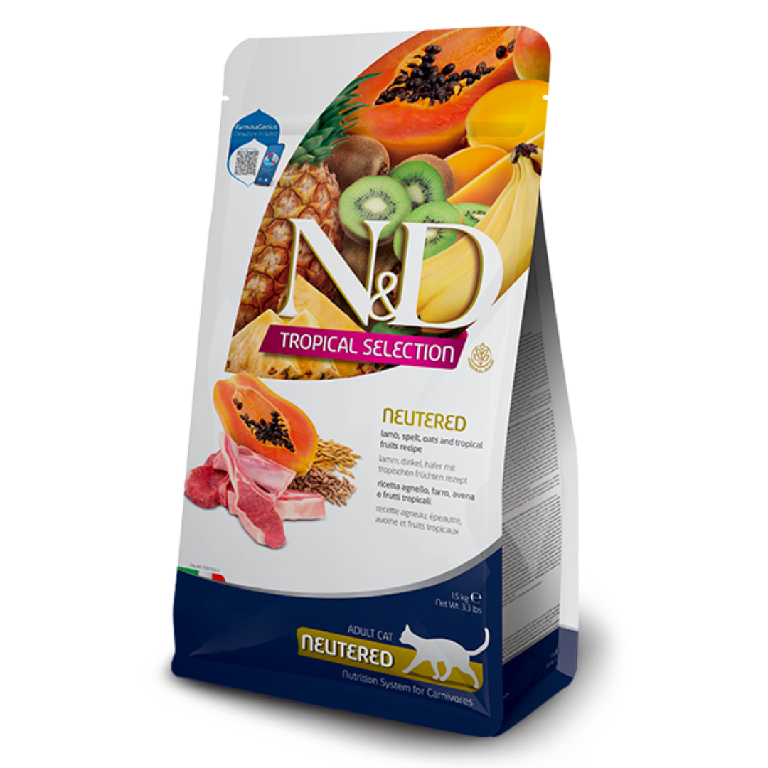 FARMINA N&D | Tropical chat stérilisé, agneau 1.5 kg