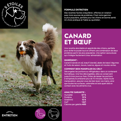 5 ÉTOILES | Canard et boeuf 10lbs